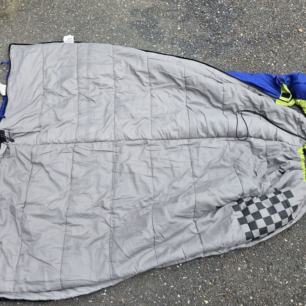 Kids Blue and Green Sleeping Bag - Picture 7 of 7
